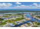 Aerial view of South Gulf Cove community with waterfront homes and canals at 15228 Chinook Way, Port Charlotte, FL 33981