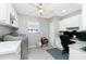 Laundry room with washer, dryer, and built-in workspace at 15626 Meacham Cir, Port Charlotte, FL 33981