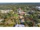 An aerial view showcasing a single Gathering home with pool, situated on a sizable lot within a residential area at 1651 Maria St, Englewood, FL 34223