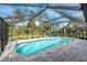 Relaxing screened pool area with patio furniture at 1651 Maria St, Englewood, FL 34223