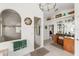 Elegant bathroom with double vanity and large shower at 185 Rotonda E Blvd, Rotonda West, FL 33947