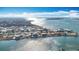 Wide aerial view of waterfront homes and neighborhood at 1924 Mississippi Ave, Englewood, FL 34224