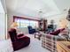 Spacious living room with water views and comfortable seating at 252 Medalist Rd, Rotonda West, FL 33947