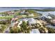 Aerial view showing home's location in waterfront community at 2805 N Beach Rd # B, Englewood, FL 34223