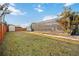 Landscaped backyard with shed and privacy fence at 4204 Cockrell St, Port Charlotte, FL 33948