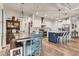 Open concept kitchen with island and seating, plus breakfast area at 4220 Cape Haze Dr, Placida, FL 33946