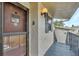 Exterior view of condo building with stairs and entrance at 4260 Placida Rd # 18C, Englewood, FL 34224