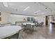 Community kitchen with tables and chairs for gatherings at 610 Apple Ln, Englewood, FL 34223