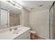 Clean bathroom with shower, toilet, and vanity at 6699 San Casa Dr # S1, Englewood, FL 34224