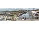 Aerial view showing waterfront property with boat docks and surrounding homes at 8164 Robert St, Englewood, FL 34224