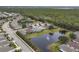 Aerial view of house near lake at 9507 Carnaby Dr, Venice, FL 34293