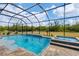 Relaxing pool and spa with screened enclosure at 10451 Hatchett Cir, Port Charlotte, FL 33981