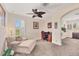 Home office with a desk, chair, and ceiling fan at 117 Cable Dr, Rotonda West, FL 33947