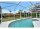 Screened pool and patio with a tranquil backyard view at 13235 Essman Ave, Port Charlotte, FL 33953