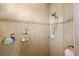 Shower with tile surround and built-in shower caddy at 13575 Chenille Dr, Port Charlotte, FL 33981