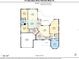 Floor plan shows a 3 bedroom, 2 bath home with a screened patio and garage at 411 Boundary Blvd, Rotonda West, FL 33947