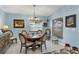 Inviting dining area with a round table, decorative art, and soft natural light at 429 Rotonda Cir, Rotonda West, FL 33947