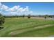 Expansive green sports field with clear blue skies and scattered trees in the background at 429 Rotonda Cir, Rotonda West, FL 33947