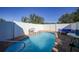 Refreshing kidney-shaped pool and patio furniture at 7438 Banbury Ter, Port Charlotte, FL 33981