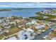 Drone view of waterfront homes and neighborhood at 10451 Sherman St, Englewood, FL 34224