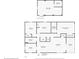 Two-story home floor plan showcasing bedrooms, bathrooms, kitchen, and living areas at 10451 Sherman St, Englewood, FL 34224