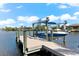 Private boat dock with lift for convenient water access at 10544 Poughkeepsie Cir, Port Charlotte, FL 33981