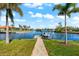 Private boat dock on a calm waterway at 10544 Poughkeepsie Cir, Port Charlotte, FL 33981