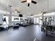 Bright community gym with treadmills, ellipticals, stationary bike, and ample workout space at 1443 Quail Lake Dr, Venice, FL 34293