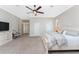 Large main bedroom featuring a ceiling fan and ample space at 210 Capstan Dr, Placida, FL 33946