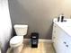 Clean bathroom with toilet, sink, and vanity at 2933 Vizza Ln, North Port, FL 34286