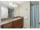 Bathroom with granite countertop, single sink, and shower/tub combo at 300 San Lino Cir # 322, Venice, FL 34292