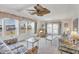 Bright living room with comfy seating and large windows at 717 Tangerine Woods Blvd, Englewood, FL 34223