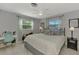 King-size bed in a well-lit bedroom with a workspace at 7179 Lighthouse St, Englewood, FL 34224