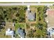 Aerial view of a single-Gathering home with a pool and a large backyard at 7442 Clearwater St, Englewood, FL 34224