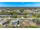 Aerial view of a residential neighborhood showcasing various houses and landscape at 7586 Sea Mist Dr, Port Charlotte, FL 33981