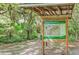 Park map and information kiosk at Myakkahatchee Creek Environmental Park at 1312 Wasilla St, North Port, FL 34291