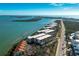 Aerial view of waterfront condo community with parking at 1501 Beach Rd # 209, Englewood, FL 34223