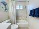 Bathroom with tub shower, single vanity, and neutral decor at 1577 Monarch Dr # 1577, Venice, FL 34293