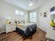 Cozy bedroom with a queen bed and neutral decor at 1577 Monarch Dr # 1577, Venice, FL 34293