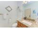 Light and bright bathroom with granite vanity at 237 Albatross Rd, Rotonda West, FL 33947