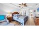 Comfortable main bedroom with ensuite bathroom access at 39 Tournament Rd, Rotonda West, FL 33947