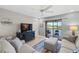 Inviting living room with water view, TV and media console, and sliding glass door to balcony at 4072 Oakview Dr # C8, Punta Gorda, FL 33980
