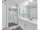 Clean bathroom with shower/tub combo and double vanity at 5725 Greenwood Ave # 8101, North Port, FL 34287