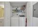 Convenient laundry closet with washer and dryer at 5725 Greenwood Ave # 8101, North Port, FL 34287