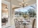 Charming breakfast nook featuring views to the pool and dining area at 604 Boundary Blvd, Rotonda West, FL 33947
