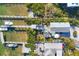 Aerial view of waterfront home with private docks and boat slips at 8888 Bay St, Placida, FL 33946