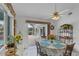 Breakfast nook with view of the pool and canal at 9238 Melody Cir, Port Charlotte, FL 33981