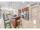 This kitchen boasts a central island with bar seating, stainless steel appliances, and lots of cabinet space at 9548 Applin Cir, Port Charlotte, FL 33981