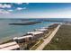 Aerial view of the Sandpiper community with water views at 1591 Beach Rd # 403, Englewood, FL 34223