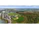 Aerial image of a sports complex with a football field and baseball field at 17728 Silverspur Dr, Punta Gorda, FL 33982